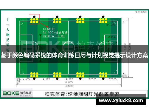 基于颜色编码系统的体育训练日历与计划视觉提示设计方案